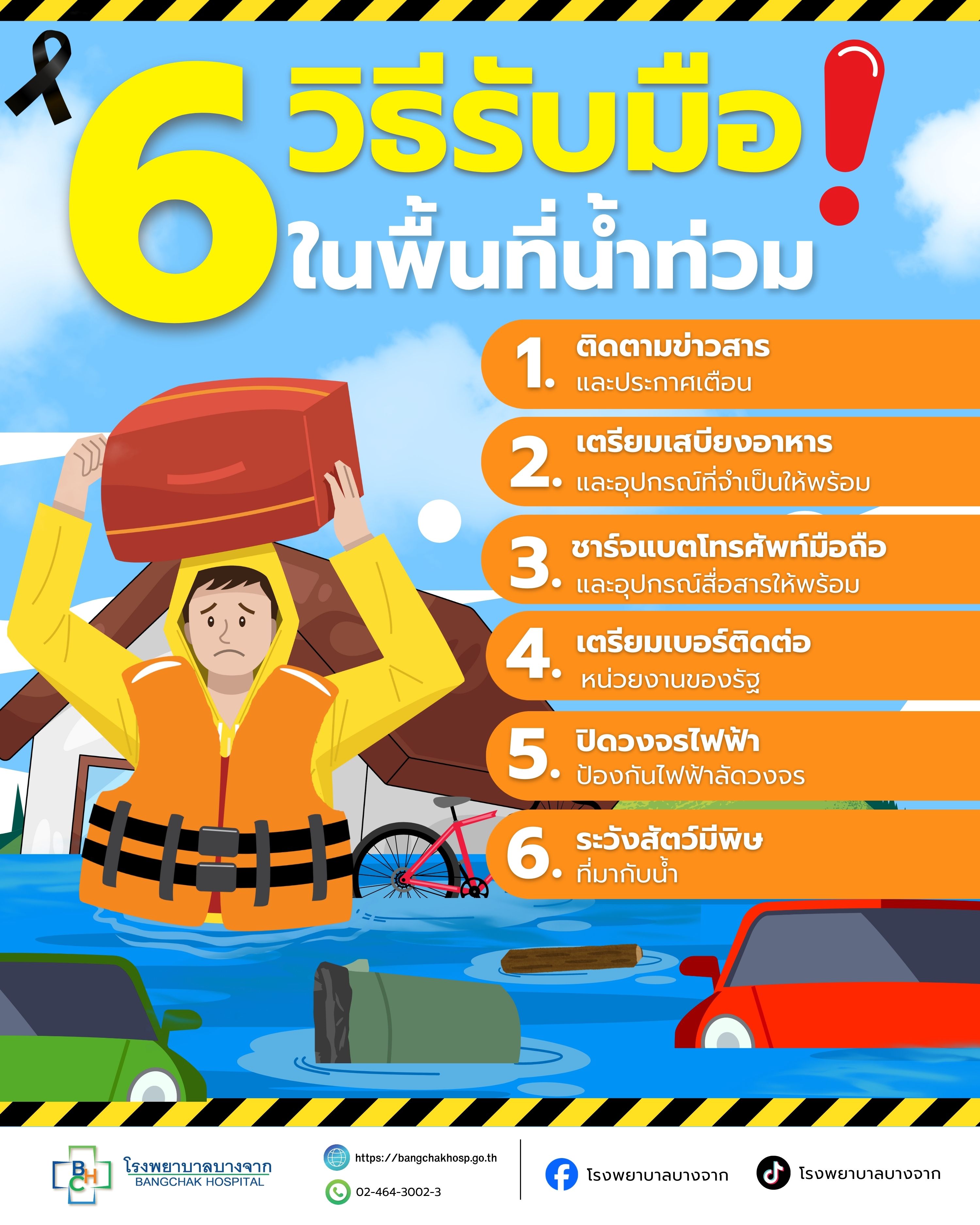 6 วิธีรับมือ ในพื้นที่น้ำท่วม