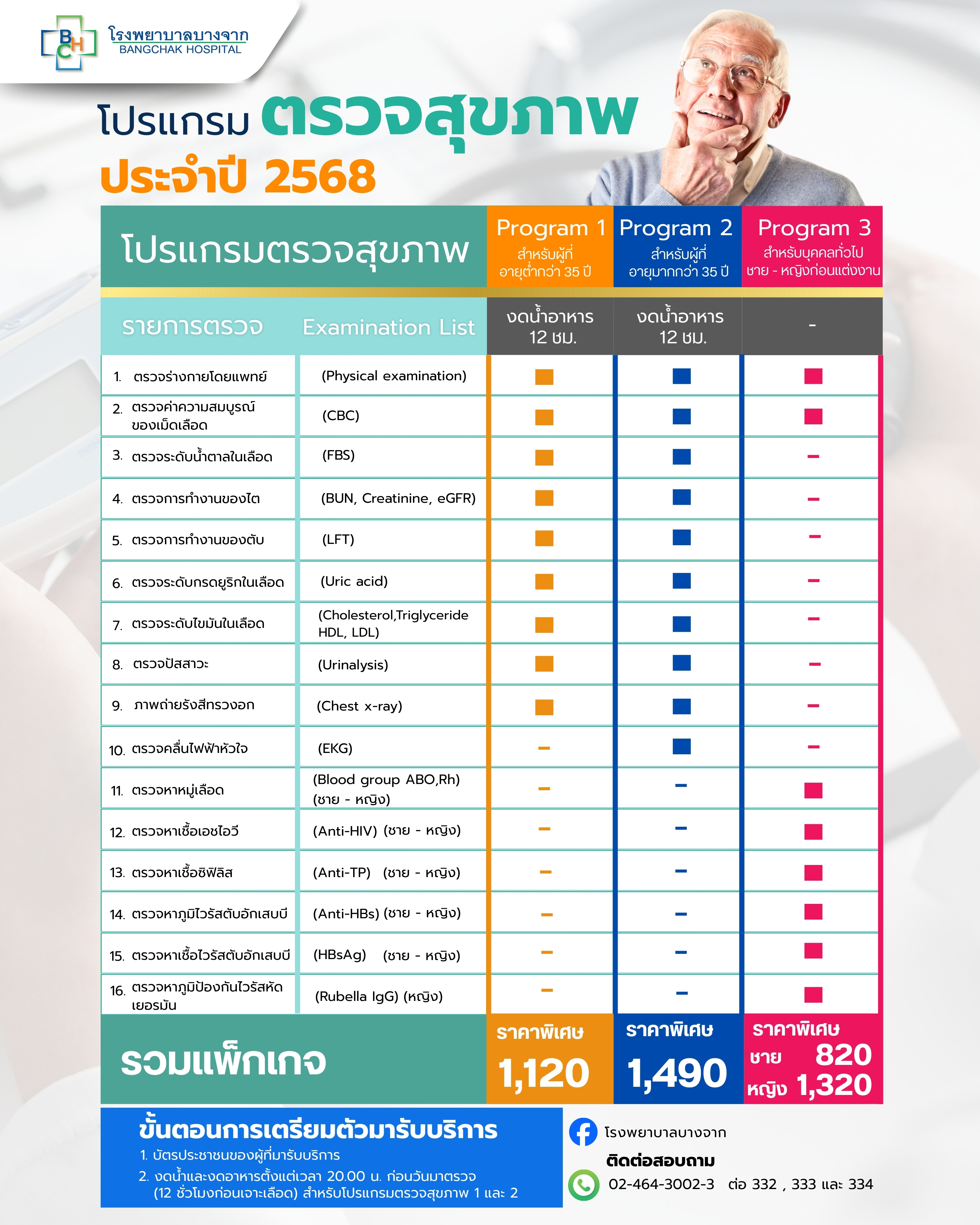 โปรแกรมตรวจสุขภาพ